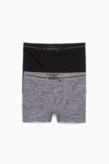 Herren - Multipack 2er - Trunks - seamless - grau / schwarz