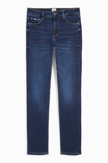 Femei - Slim jeans - talie medie - jeans modelatori - LYCRA® - denim-albastru