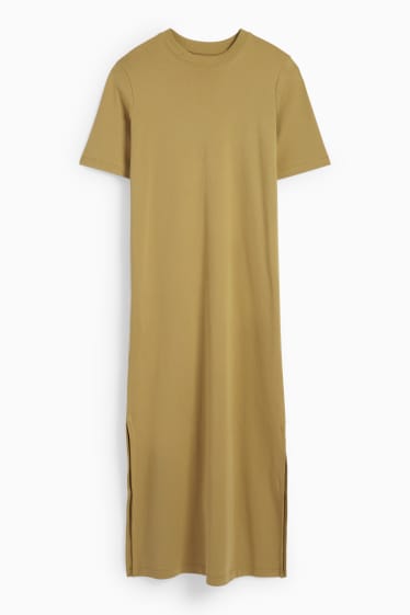 Damen - T-Shirt-Kleid - khaki