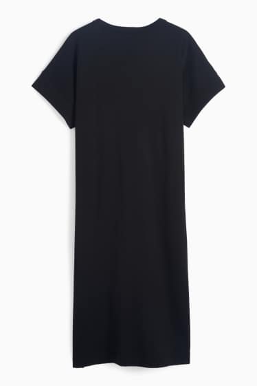 Damen - T-Shirt-Kleid - schwarz