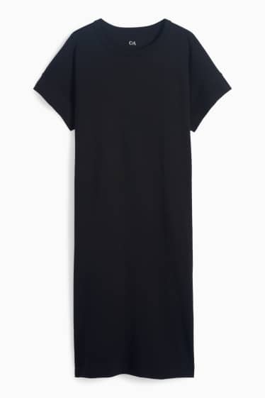 Damen - T-Shirt-Kleid - schwarz