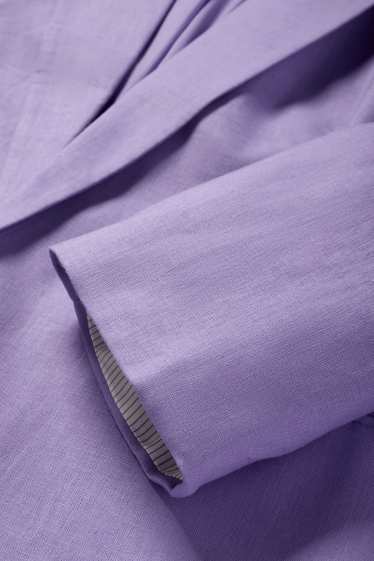 Femei - Blazer lung - relaxed fit - amestec de in - violet