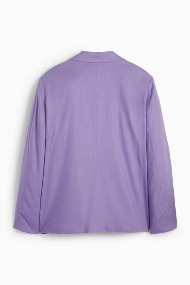 Femei - Blazer lung - relaxed fit - amestec de in - violet