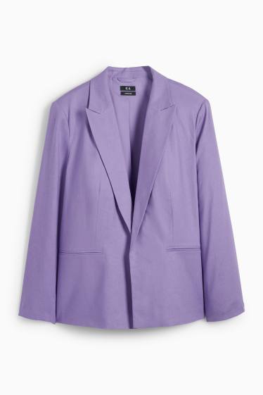 Femei - Blazer lung - relaxed fit - amestec de in - violet