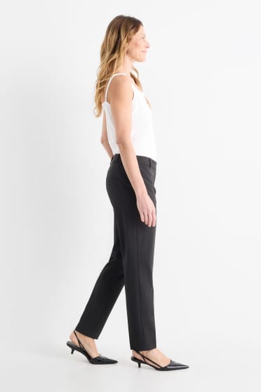 Femei - Pantaloni office - talie medie - slim fit - negru