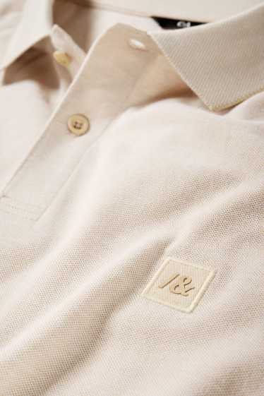 Bărbați - Tricou polo - bej deschis