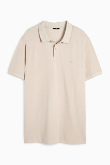 Bărbați - Tricou polo - bej deschis