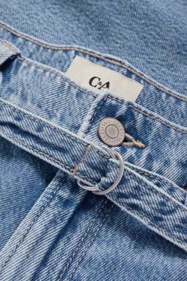 Femei - Loose flared jeans - talie medie - denim-albastru deschis