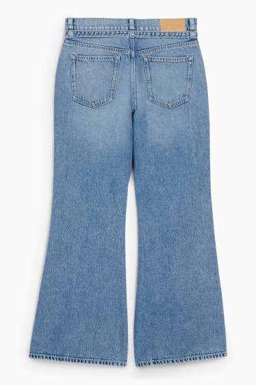 Femei - Loose flared jeans - talie medie - denim-albastru deschis