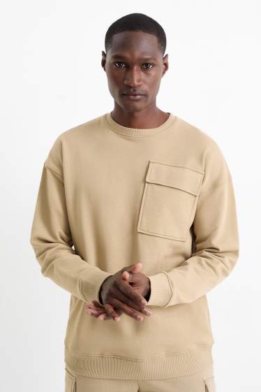 Heren - Sweatshirt - beige