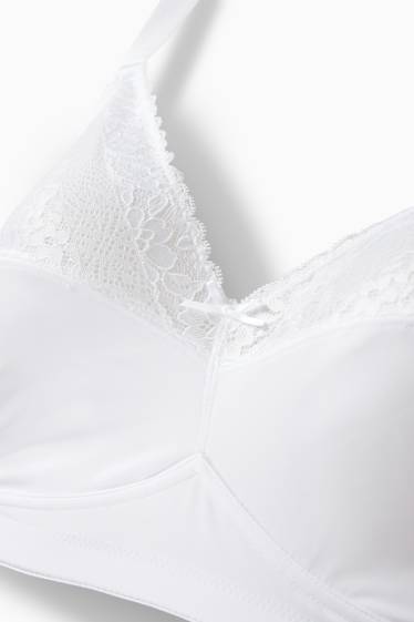 Femei - Sutien minimizer fără armătură - alb