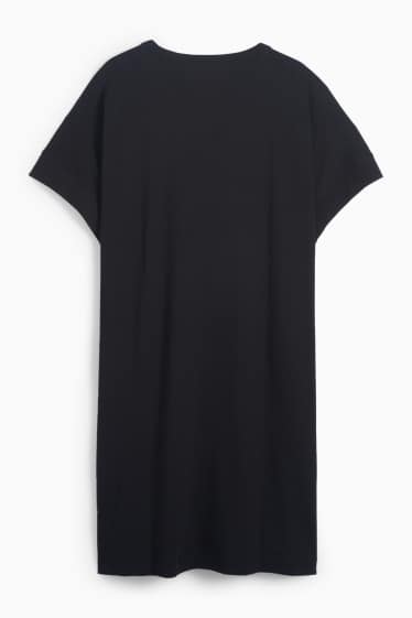 Damen - T-Shirt-Kleid - schwarz