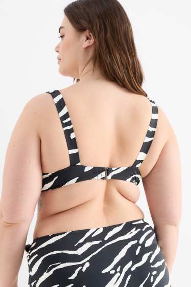 Femei - Top bikini cu armătură - vătuit - LYCRA® XTRA LIFE™ - negru / alb