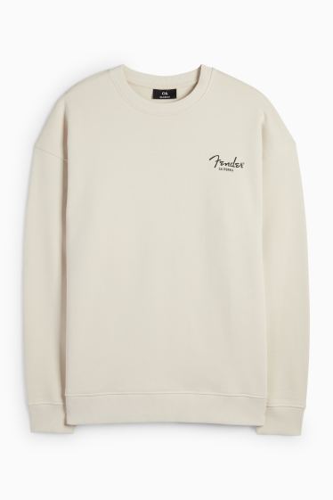 Heren - Sweatshirt - Fender - licht beige