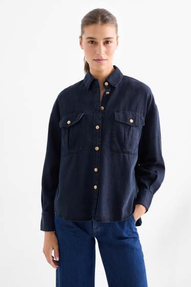 Femei - Bluză din denim - denim-albastru închis