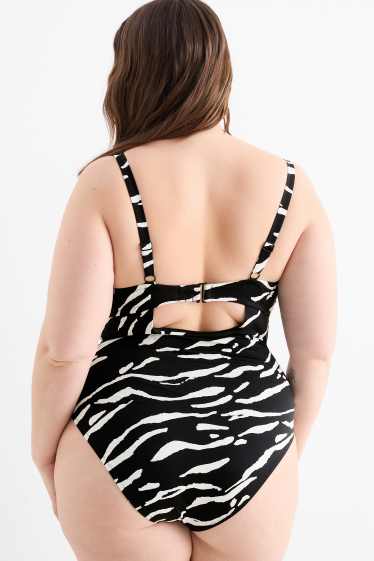 Femei - Costum de baie - vătuit - LYCRA® XTRA LIFE™ - cu model - alb / negru