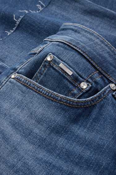 Femei - Bootcut jeans - talie medie - denim-albastru închis