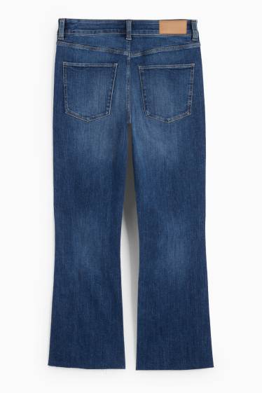 Femei - Bootcut jeans - talie medie - denim-albastru închis