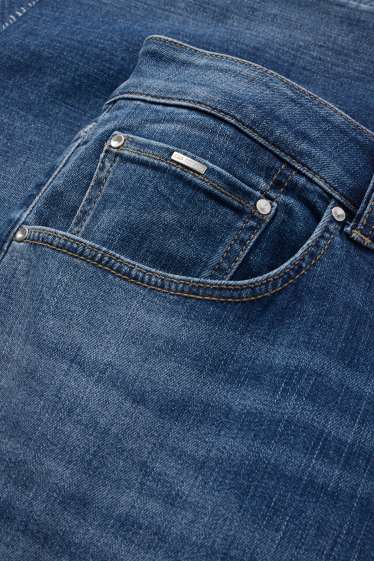 Femei - Bootcut jeans - talie medie - denim-albastru închis