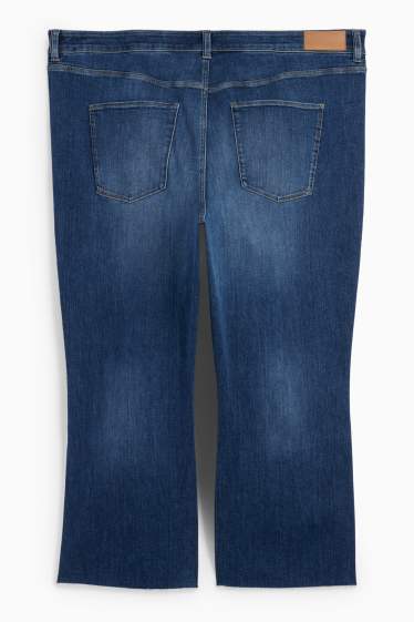 Femei - Bootcut jeans - talie medie - denim-albastru închis