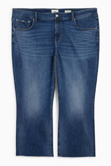Femei - Bootcut jeans - talie medie - denim-albastru închis