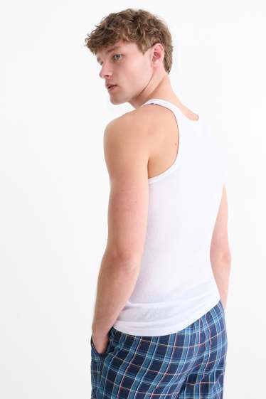 Men - Multipack of 5 - vest - skinny rib - white