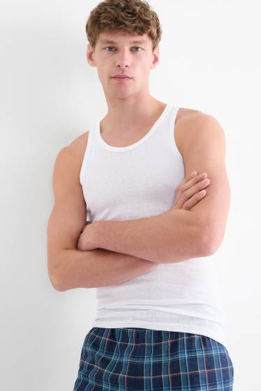 Men - Multipack of 5 - vest - skinny rib - white