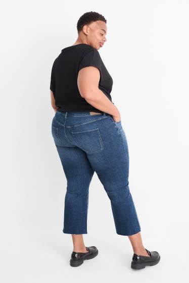Femei - Bootcut jeans - talie medie - denim-albastru închis