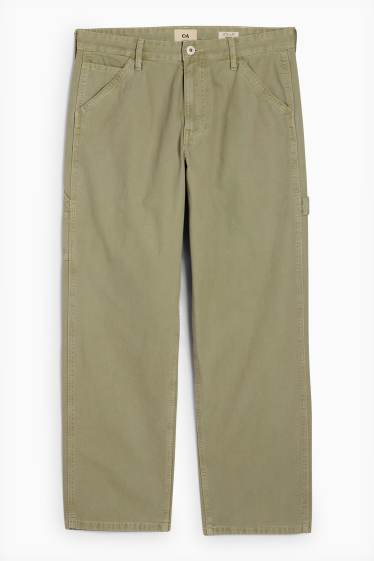 Bărbați - Relaxed jeans - verde deschis