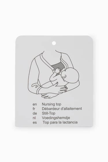 Femei - Tricou pentru alăptare - cu dungi - alb / albastru deschis