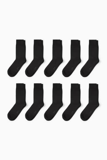 Bărbați - Multipack 10 perechi - șosete - negru