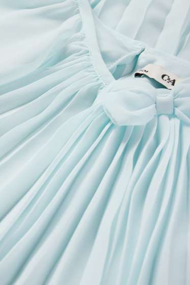 Copii - Fete - Rochie plisată - albastru deschis