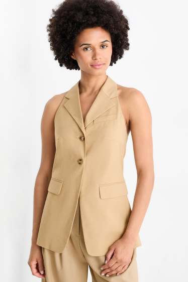 Femei - Vestă office - tailored fit - bej