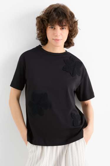 Femei - Tricou - relaxed fit - negru