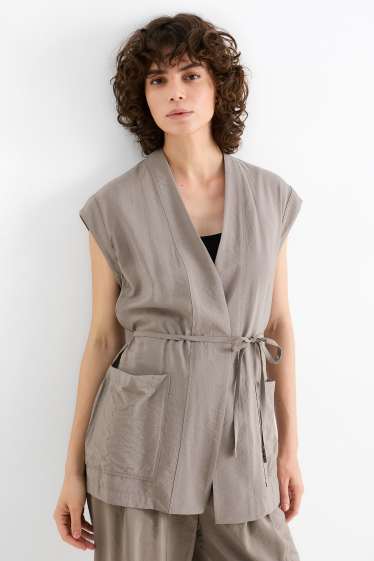 Femei - Vestă - relaxed fit - gri