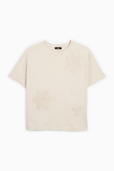 Femei - Tricou - relaxed fit - bej
