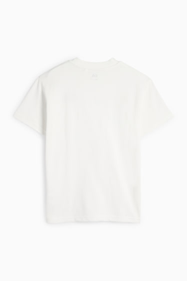 Copii - Băieți - Tricou cu mânecă scurtă - structurat - alb