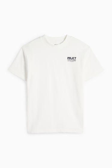 Copii - Băieți - Tricou cu mânecă scurtă - structurat - alb