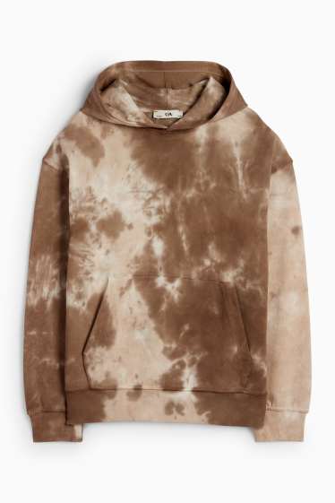 Kinder Jungen - Hoodie - gemustert - dunkelbraun