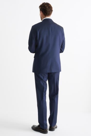 Bărbați - Costum cu cravată - regular fit - 4 piese - albastru închis