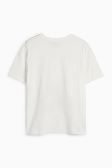 Femei - Tricou - supradimensionat - aspect lucios - alb