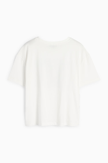 Femei - Tricou - regular fit - aspect lucios - alb
