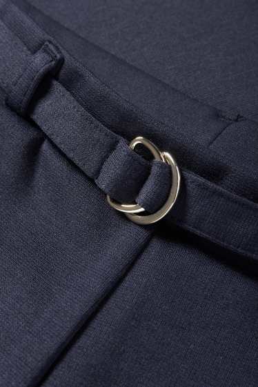 Copii - Fete - Pantaloni de stofă cu curea - albastru închis
