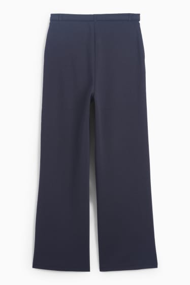 Copii - Fete - Pantaloni de stofă cu curea - albastru închis