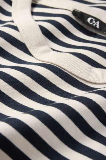 Femei - Tricou - regular fit - cu dungi - negru / nej