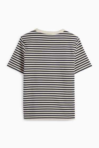Femei - Tricou - regular fit - cu dungi - negru / nej