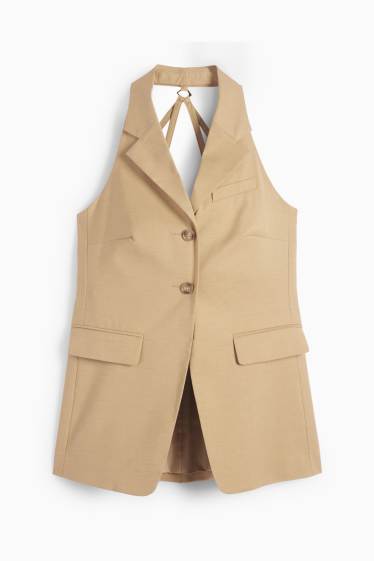 Femei - Vestă office - tailored fit - bej