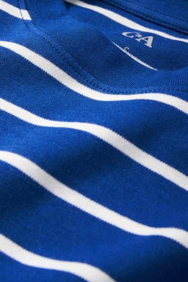 Femei - Tricou - slim fit - cu dungi - albastru / alb