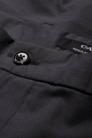 Bărbați - Pantaloni modulari - regular fit - gri închis