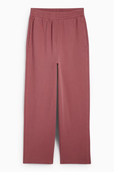 Dámské - Teplákové kalhoty - tmavě růžová